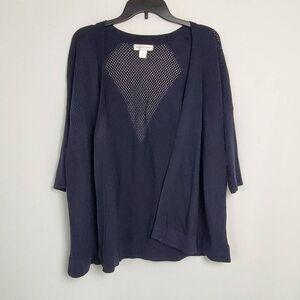 Christopher & Banks Size Medium Navy Blue Cardigan Sweater